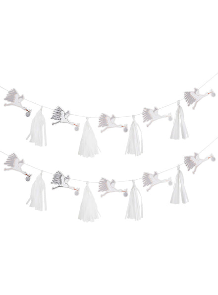 Hello Little One 3m Long Stalk and Tassel Baby Shower Garland - Main Image