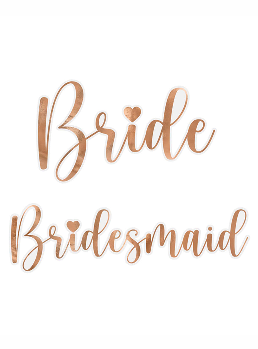 Hens Night 6 Pack Bride and Bridesmaid Glass Stickers - Flat Image