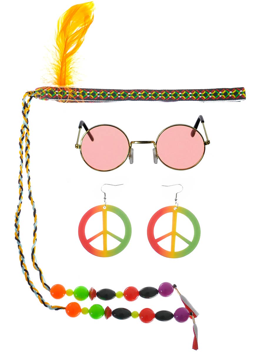 1960's Hippie 3 Piece Costume Accessory Set