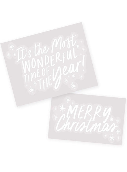 Holly Jolly 24Cm X 30Cm Festive Window Clings - Main Image