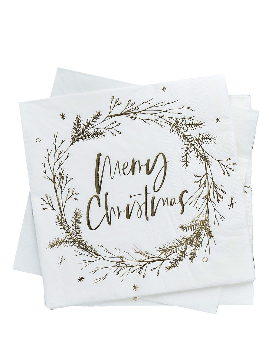 Christmas Wreath Paper Napkins - Main Image