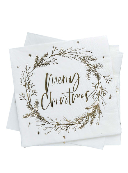 Christmas Wreath Paper Napkins - Main Image