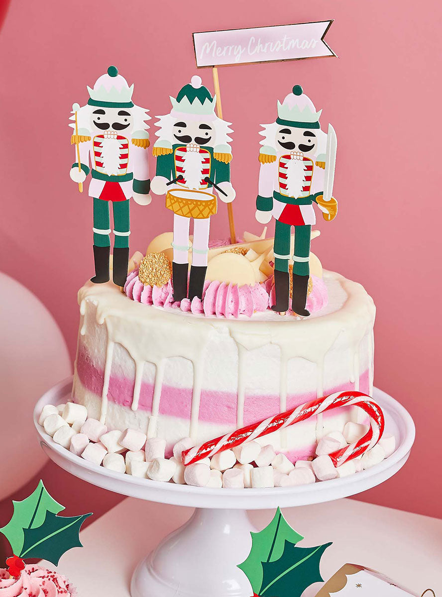 Christmas Nutcraker Cake Toppers - Lifestyle Image