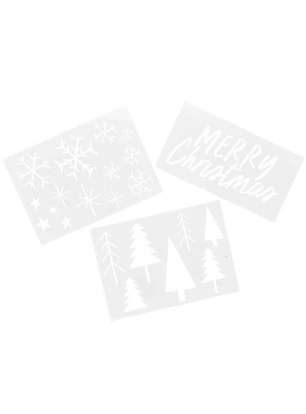 Holly Jolly Festive Christmas Window Stencil Set - Main Image