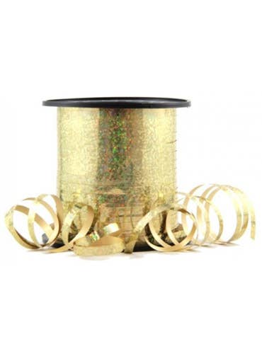 Image of Holographic Gold 225cm Long Curling Ribbon