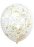 Image of Holographic Gold Star Confetti Filled 3 Pack 30cm Latex Balloons