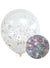 Image of Holographic Silver Star Confetti Filled 3 Pack 30cm Latex Balloons