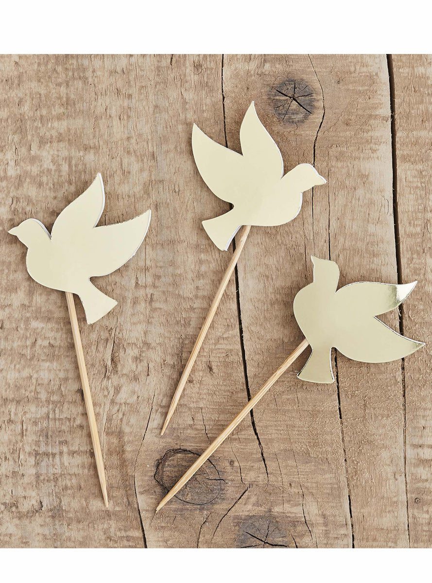 Holy Communion 6 Pack White Dove Food Picks - Alternative Image