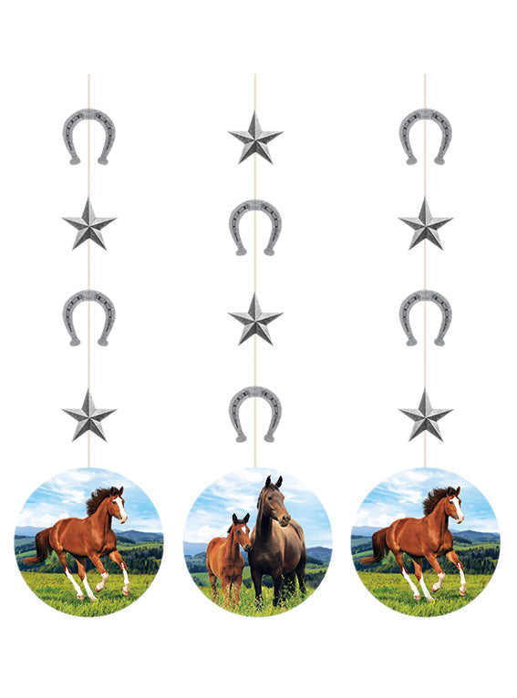 Horse and Pony 3 Pack 57cm Hanging Cutout Decorations – Main Image