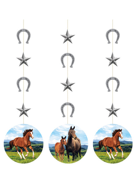 Horse and Pony 3 Pack 57cm Hanging Cutout Decorations – Main Image