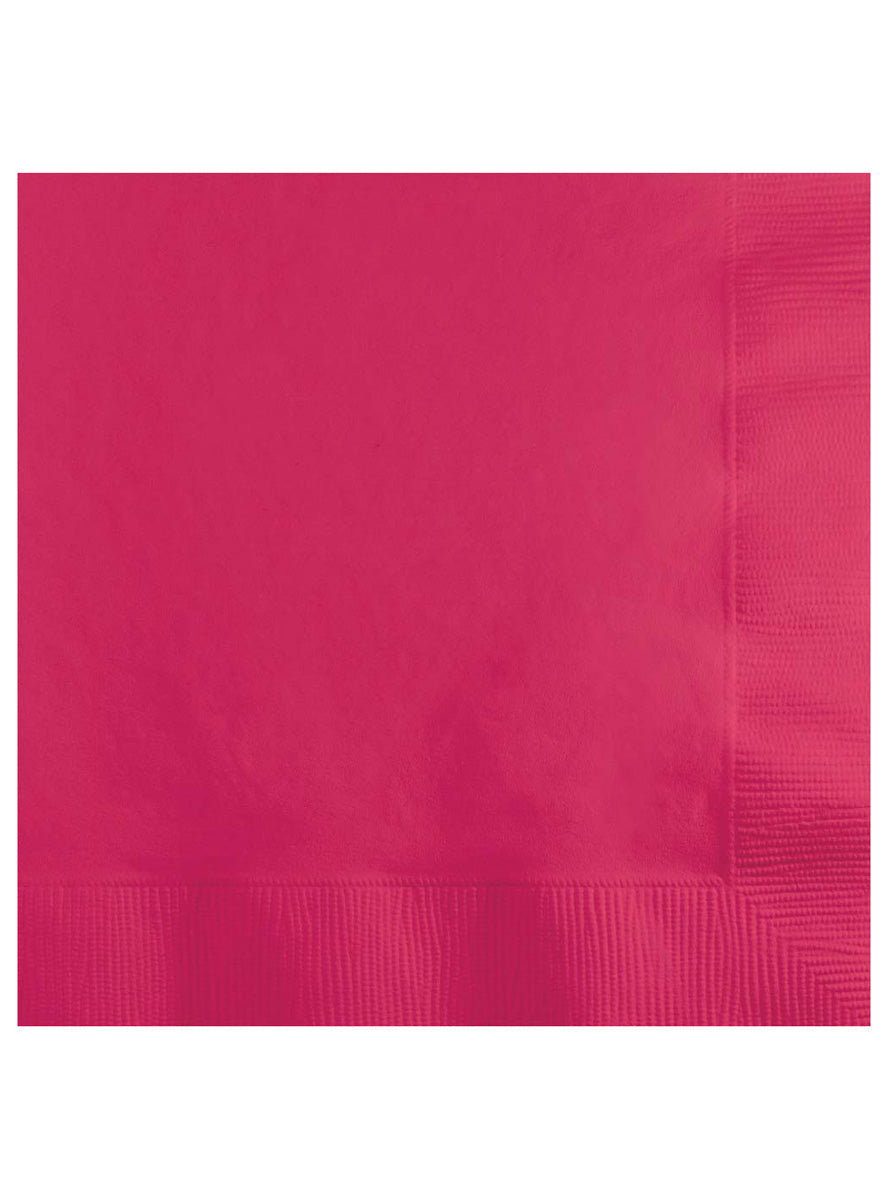 Hot Magenta Pink 50 Pack Beverage Napkins – Main Image