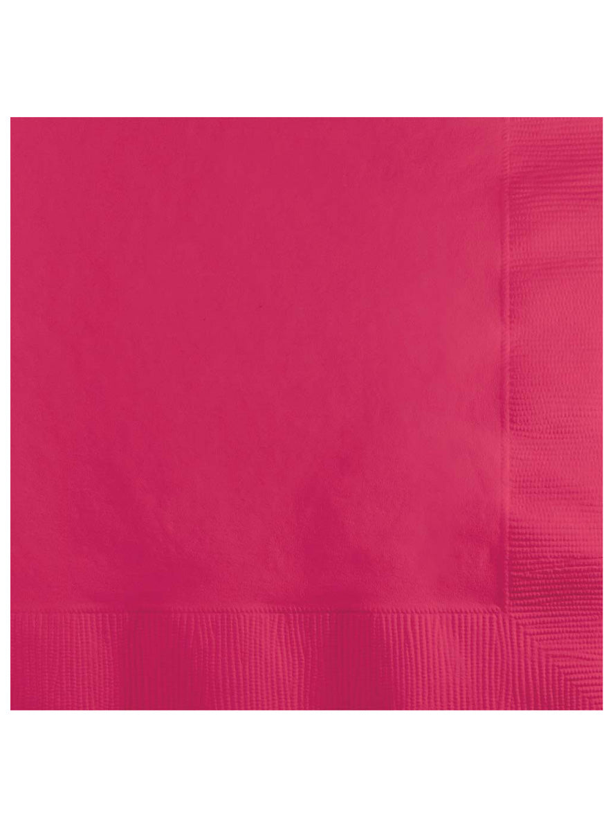 Hot Magenta Pink 50 Pack Lunch Napkins – Main Image