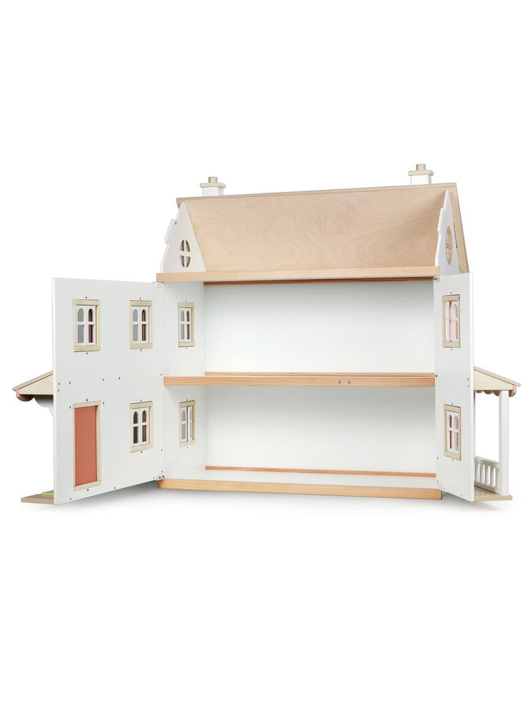 Humming Bird Doll House Childrens Wooden Toy Set - Open Front Image 1