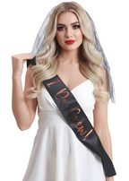 I Do Crew Black and Gold Hen's Party Sash  Main Image