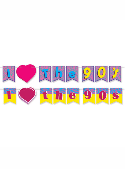 I Love the 90s 366cm Garland - Main Image