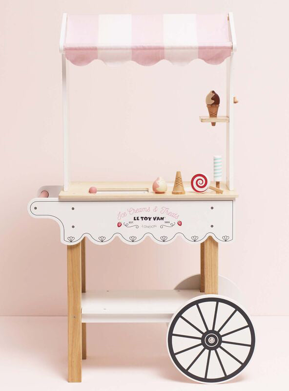 Ice Cream And Treats Wooden Stand Childrens Toy Set - Lifestyle Image 1