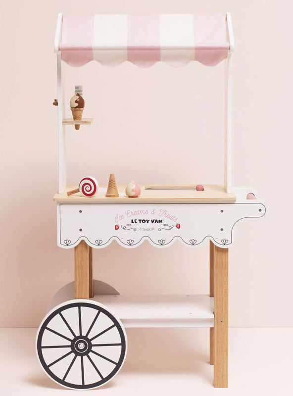 Ice Cream And Treats Wooden Stand Childrens Toy Set - Lifestyle Image 3