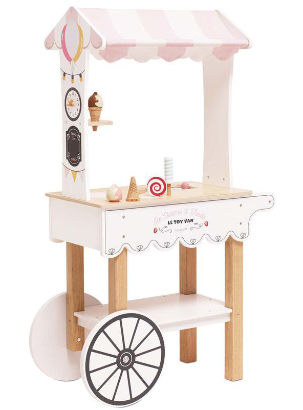 Ice Cream And Treats Wooden Stand Childrens Toy Set - Side Image