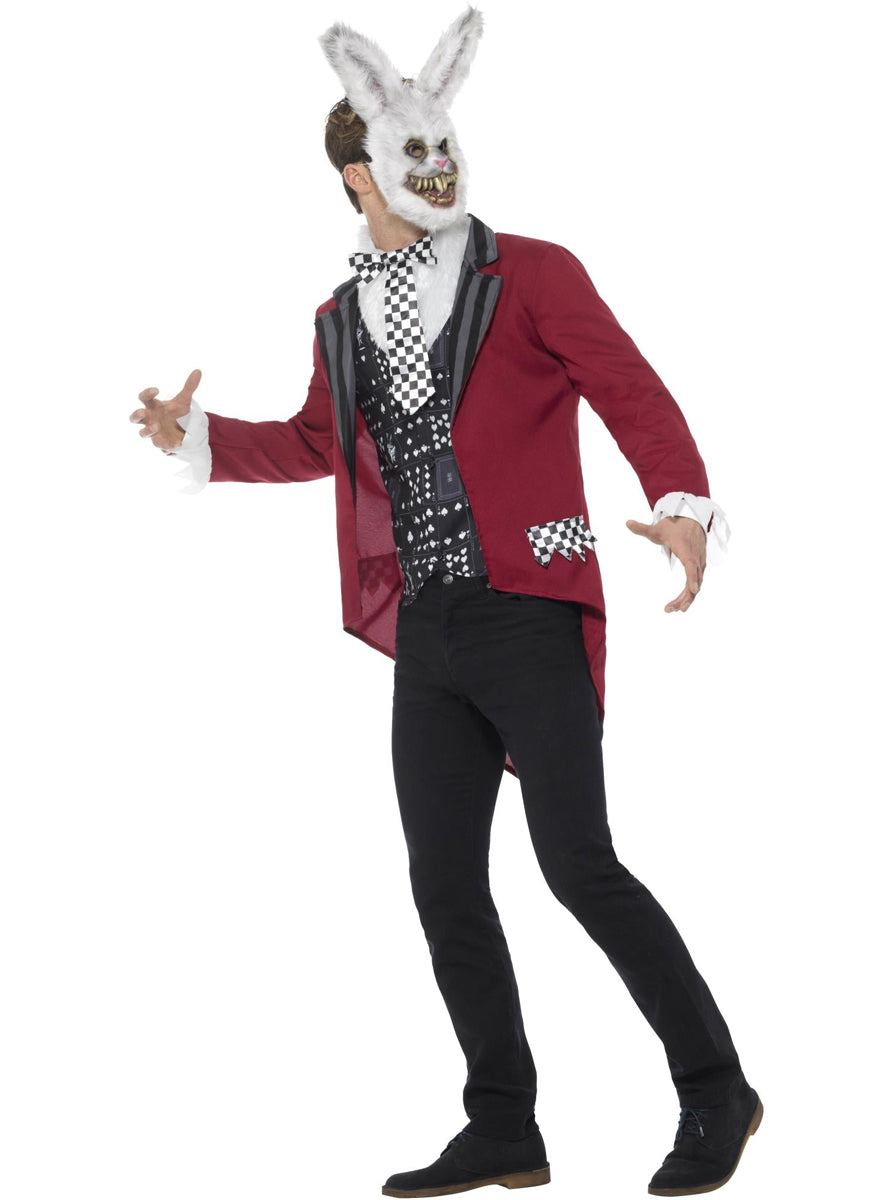 Womens sexy harlequin evil clown costume - Side image