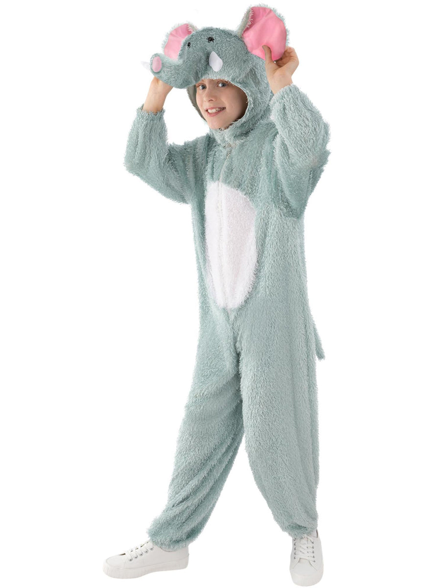Furry Grey Elephant Boys Animal Onesie Costume K Smf 99812 B Main Image
