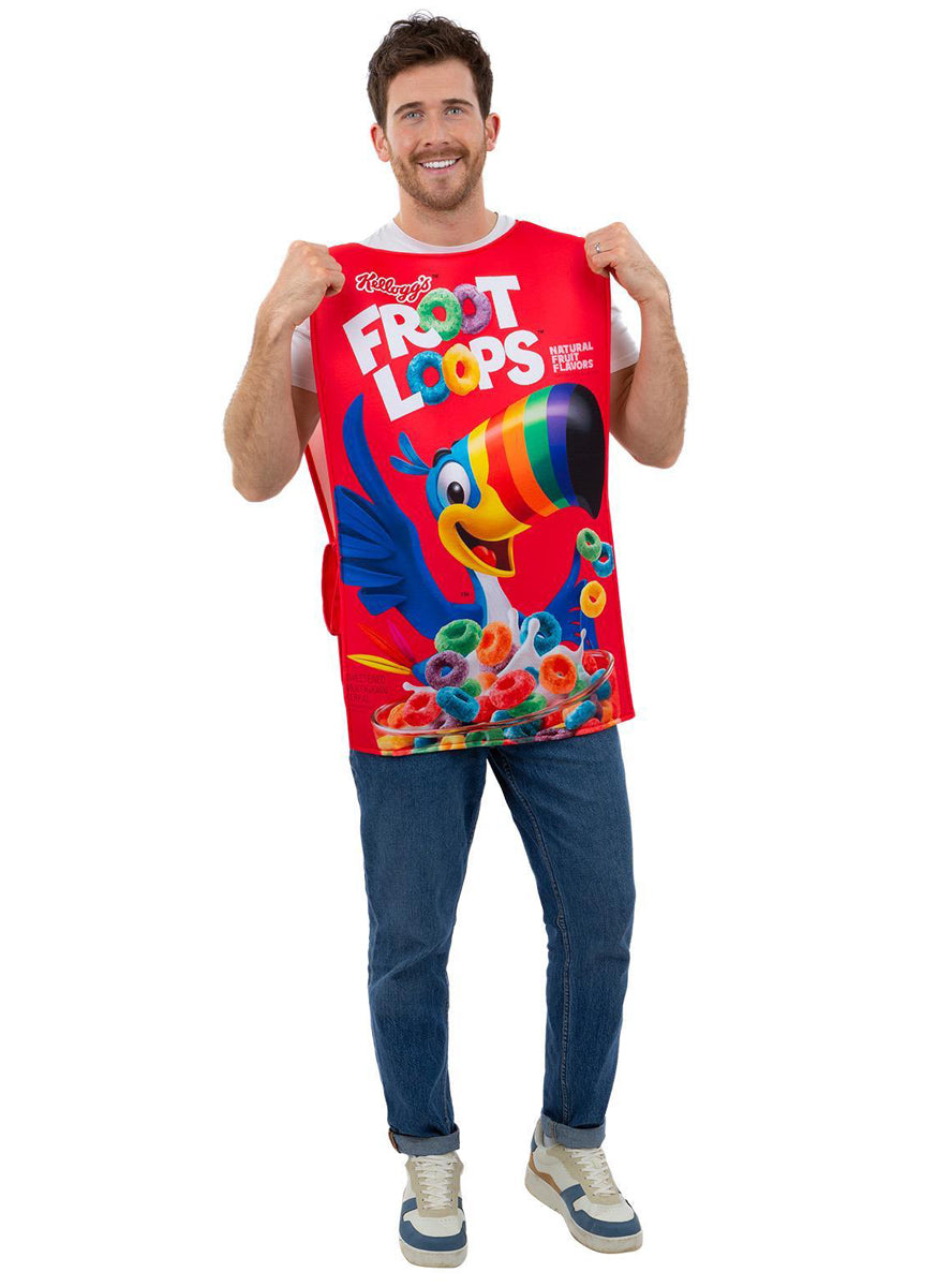 Mens breakfast fruit loops cereal costume - Alternative image