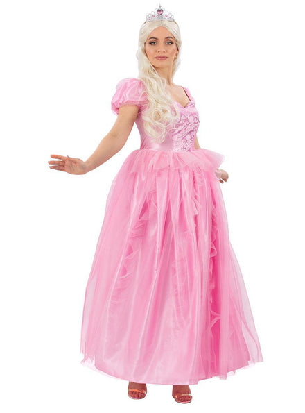 Plus Size Womens Deluxe Pink Glinda Good Witch Costume - Main Image