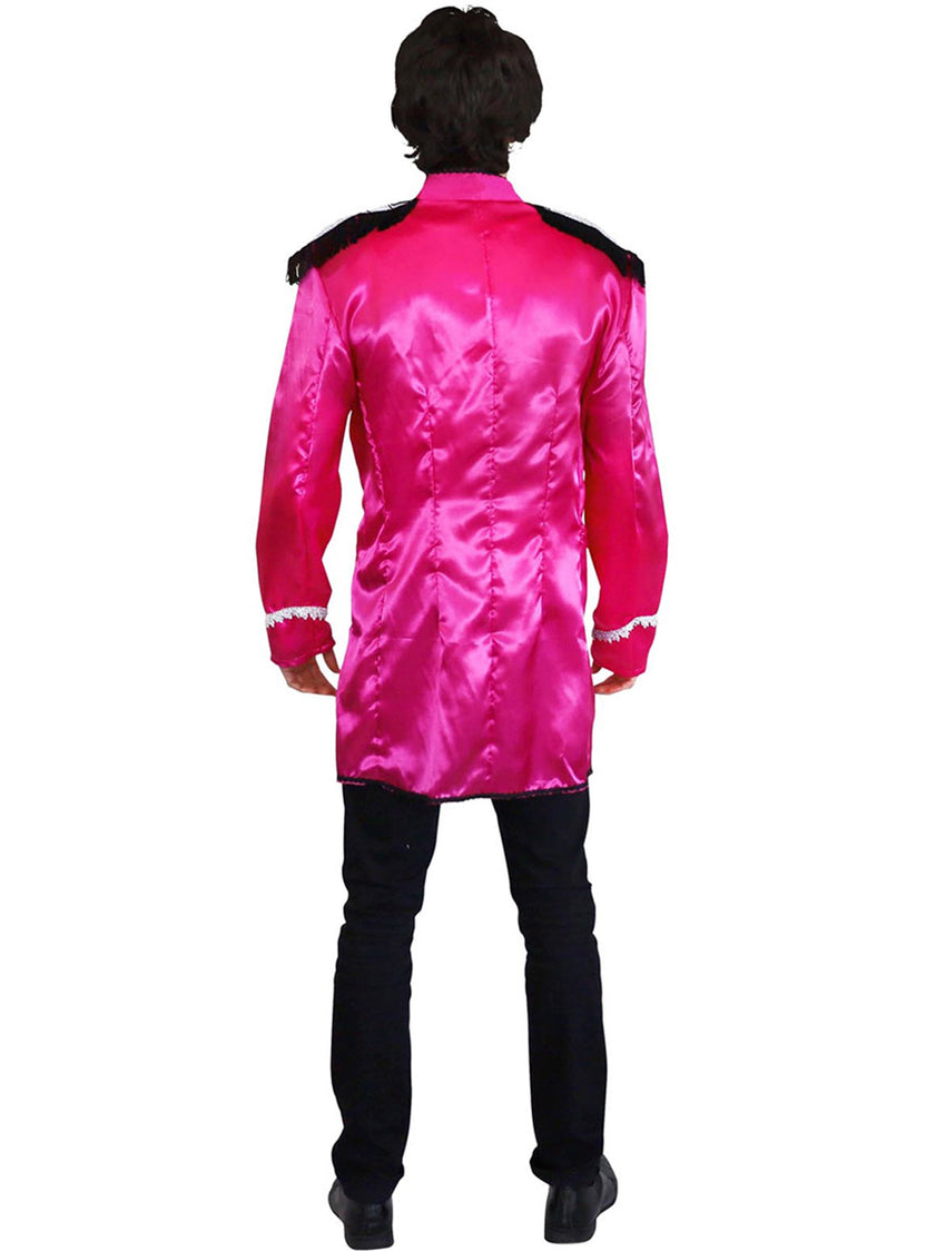 Pink British Singer Mens Costume | Beatles Costume For Men