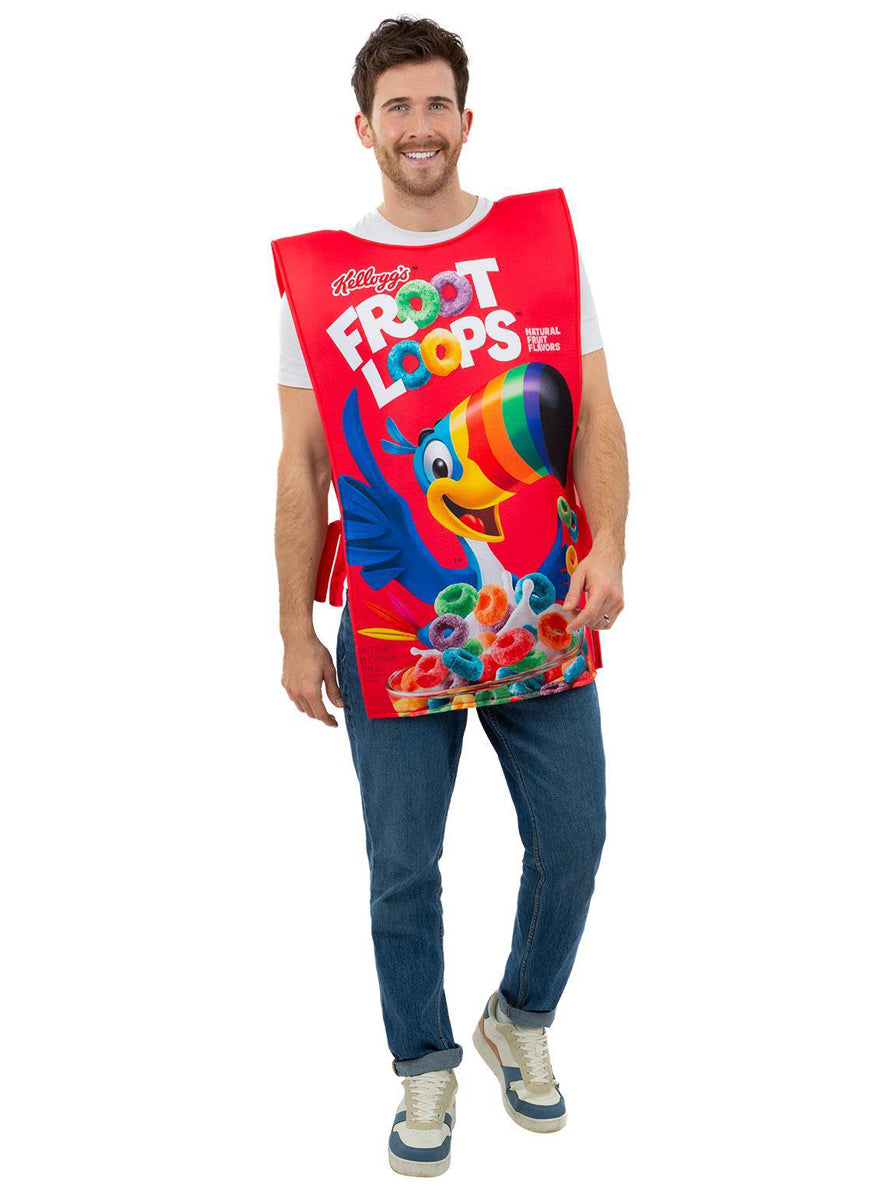 Mens breakfast fruit loops cereal costume - Main image