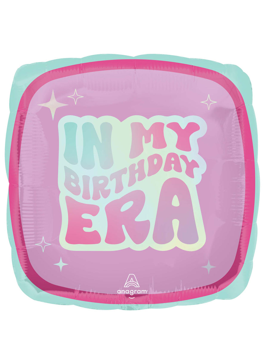 In My Birthday Era Pink 45cm Square Foil Balloon - Main Image