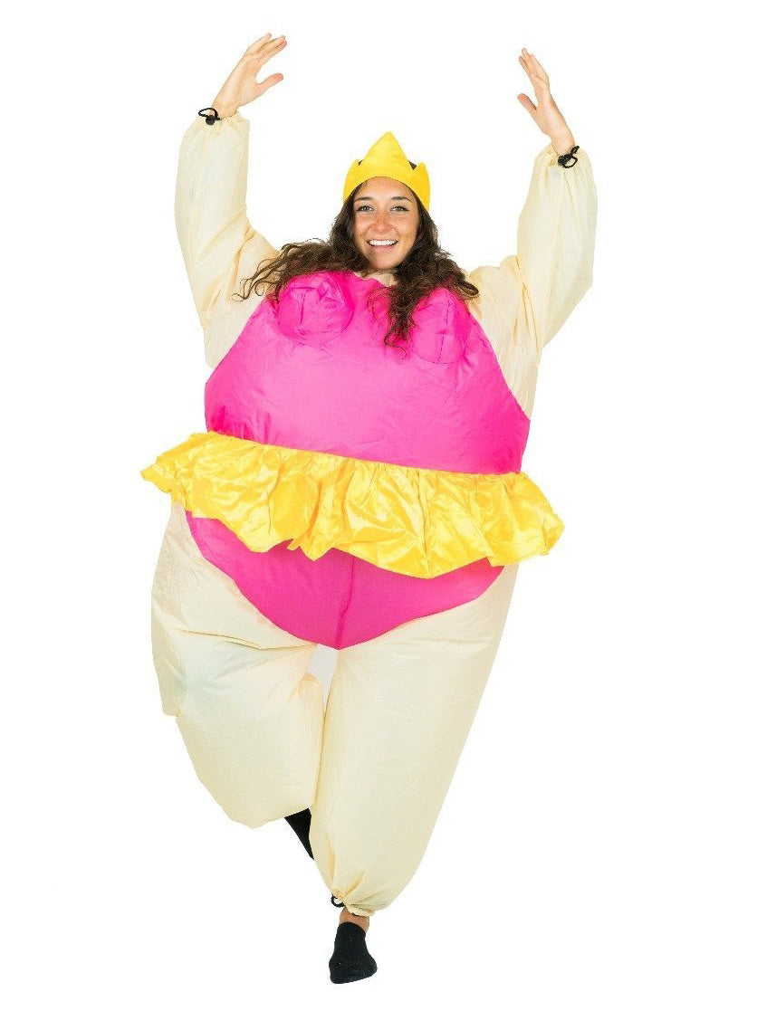 Inflatable Ballerina Novelty Adults Costume - Alternative Image
