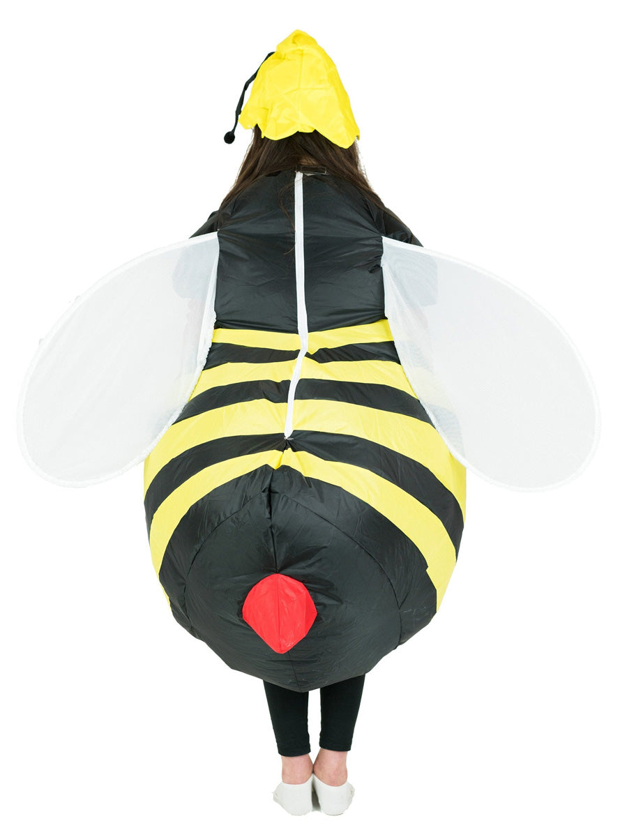 Inflatable Bumble Bee Novelty Kids Costume - Back Image