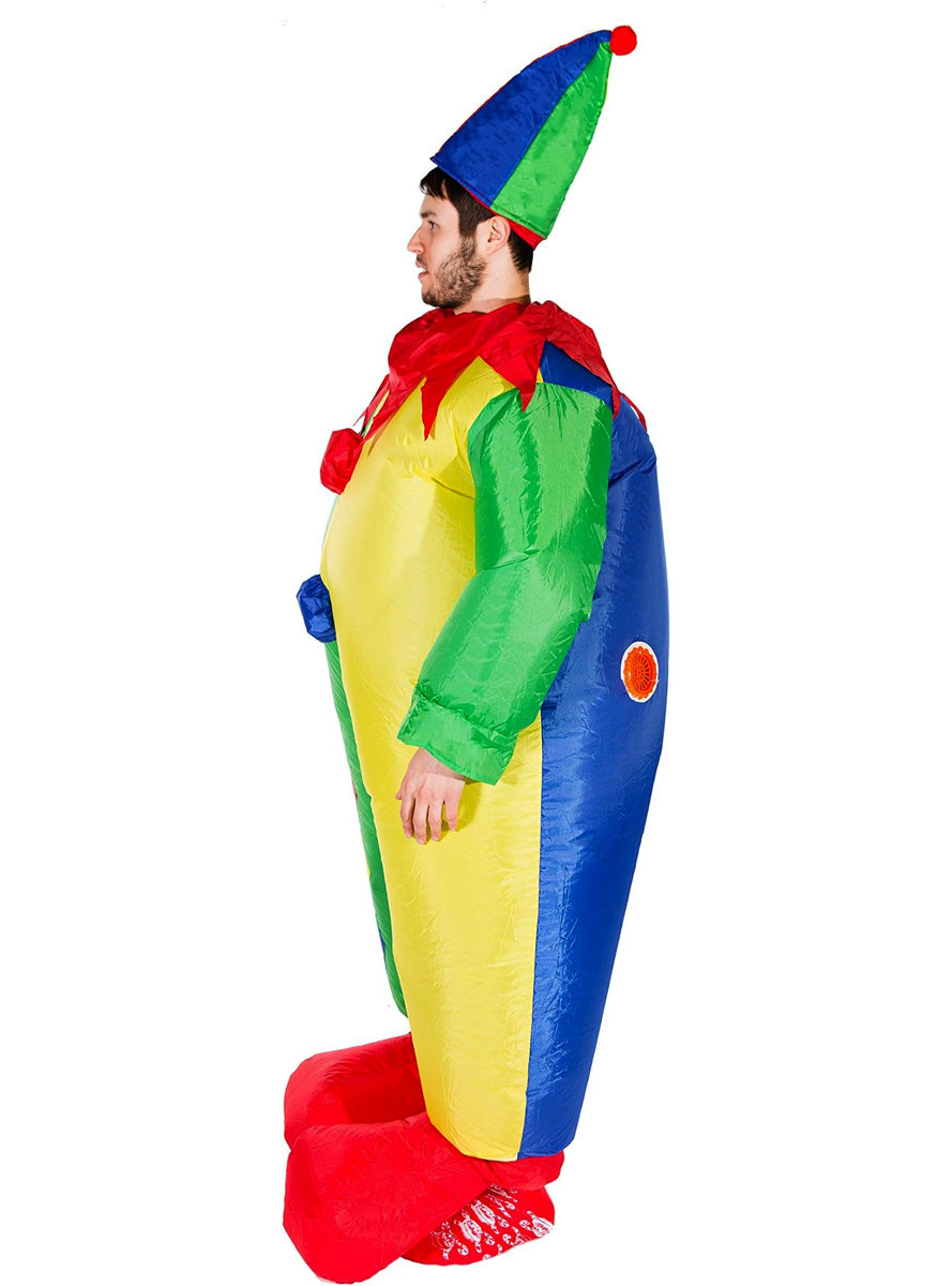 Inflatable Clown Adults Circus Costume - Side Image