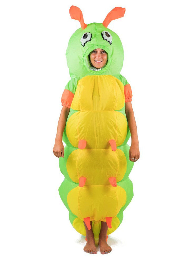 Inflatable Green Caterpillar Novelty Adults Costume - Main Image