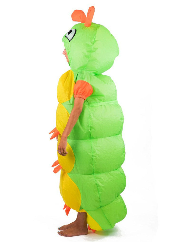 Inflatable Green Caterpillar Novelty Adults Costume - Side Image