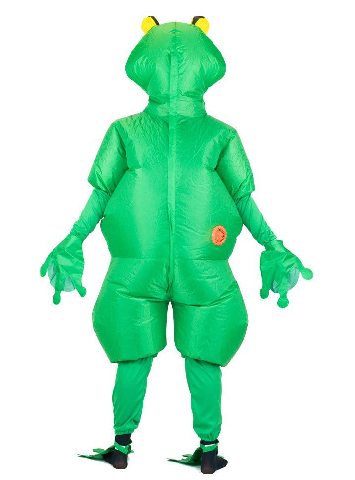 Inflatable Green Frog Adults Animal Costume - Back Image