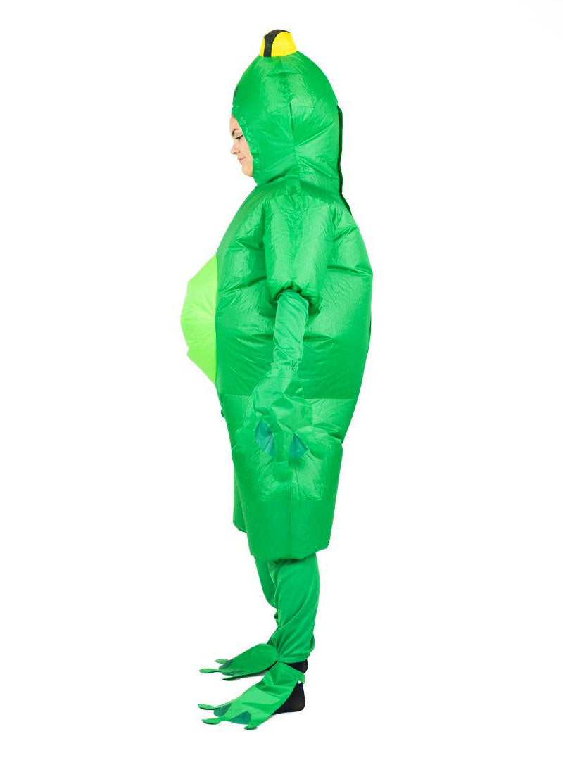 Inflatable Green Frog Adults Animal Costume - Side Image
