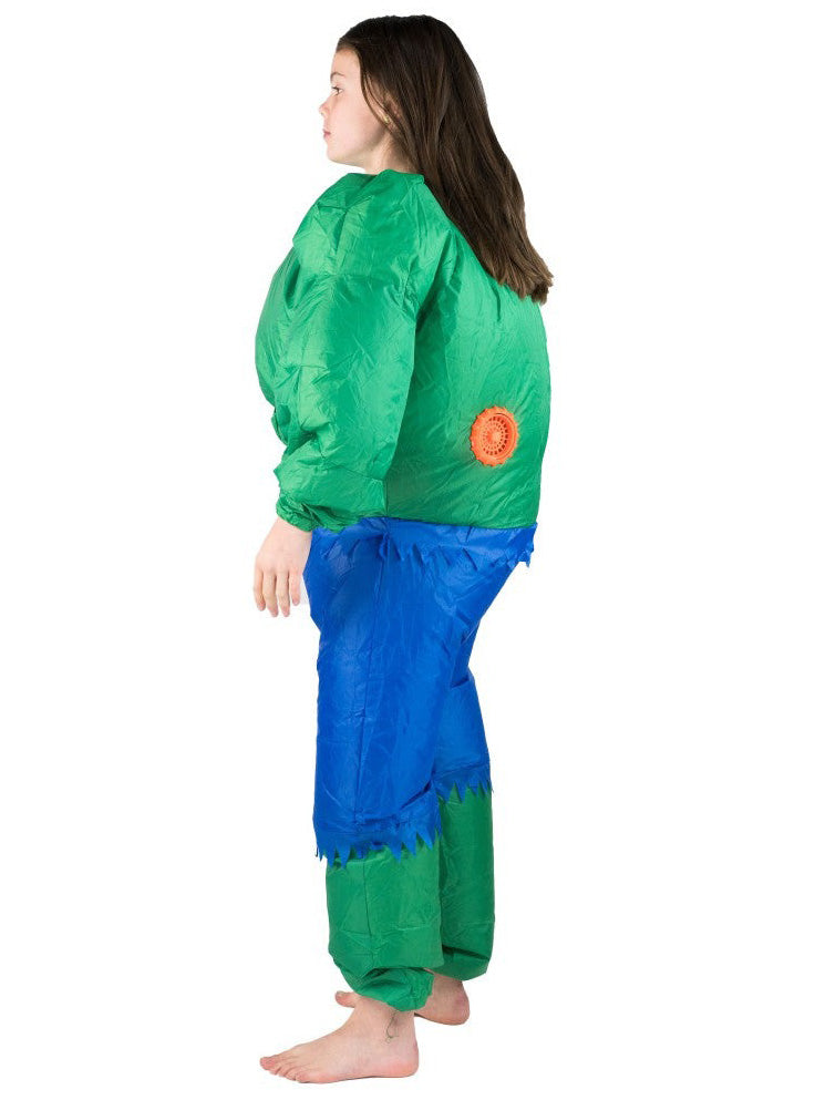 Inflatable Green Hulk Kids Costume - Side Image