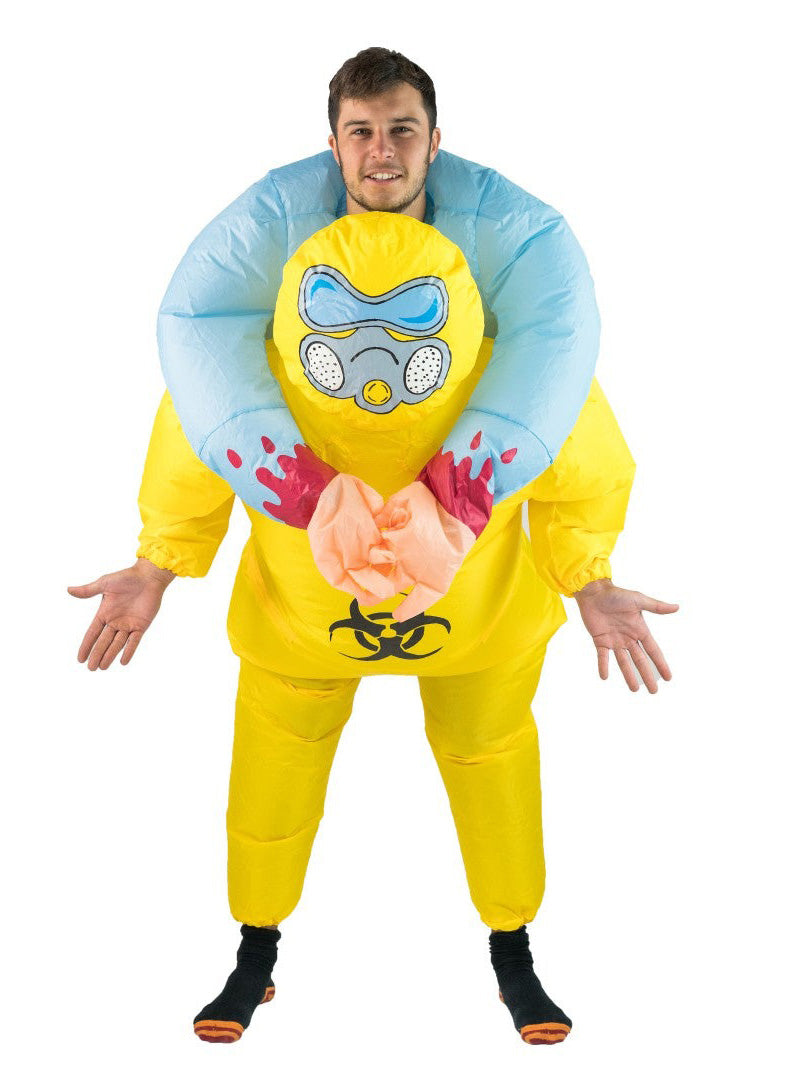 Inflatable Hazmat Suit Novelty Adults Halloween Costume - Main Image