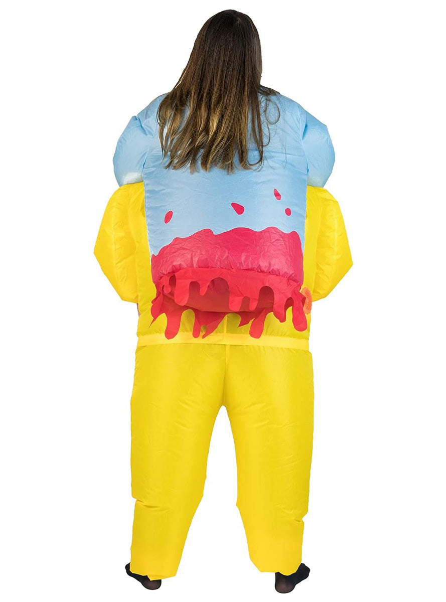 Inflatable Hazmat Suit Novelty Kids Halloween Costume - Back Image