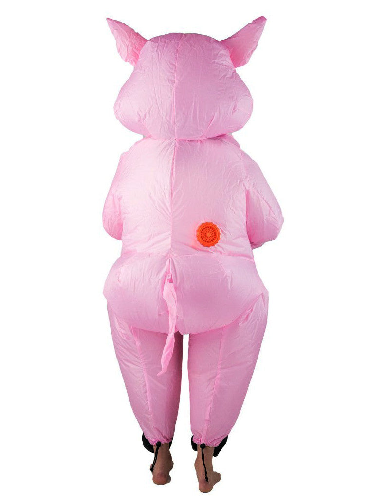 Inflatable Pink Pig Kids Animal Costume - Back Image