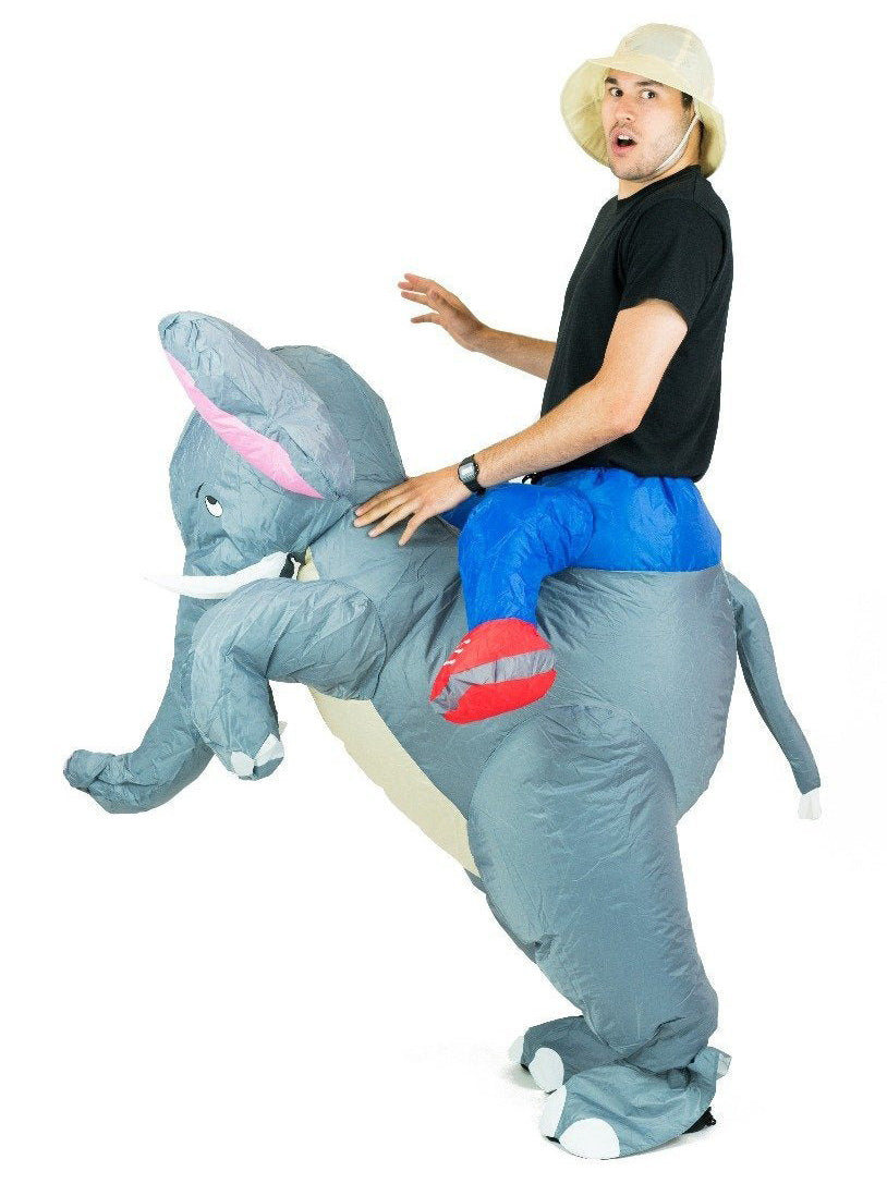 Inflatable Ride-On Adults Elephant Costume - Side Image
