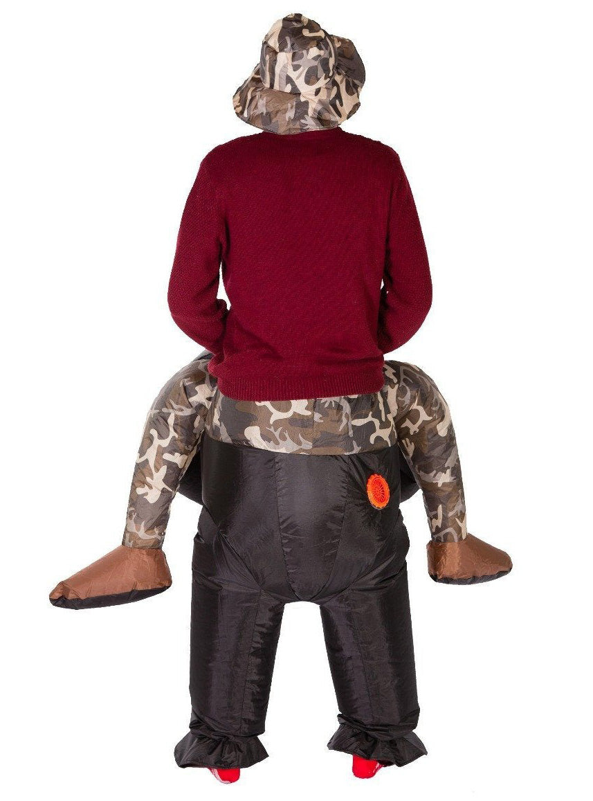 Inflatable Ride-On Adults Gorilla Costume - Back Image