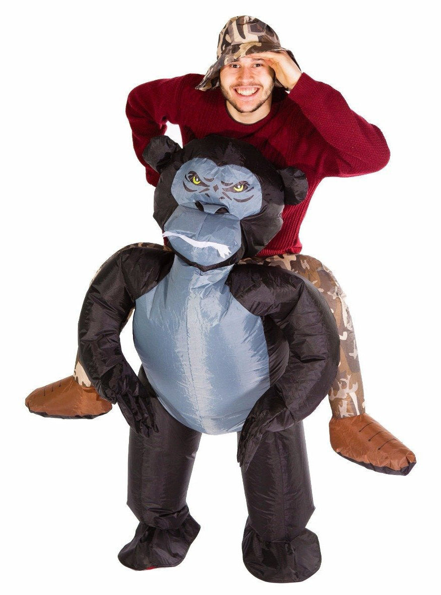 Inflatable Ride-On Adults Gorilla Costume - Main Image
