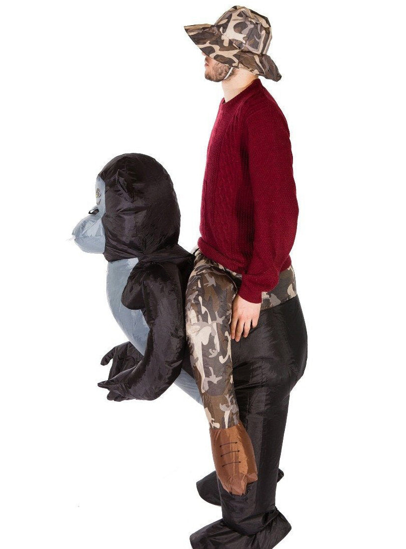Inflatable Ride-On Adults Gorilla Costume - Side Image