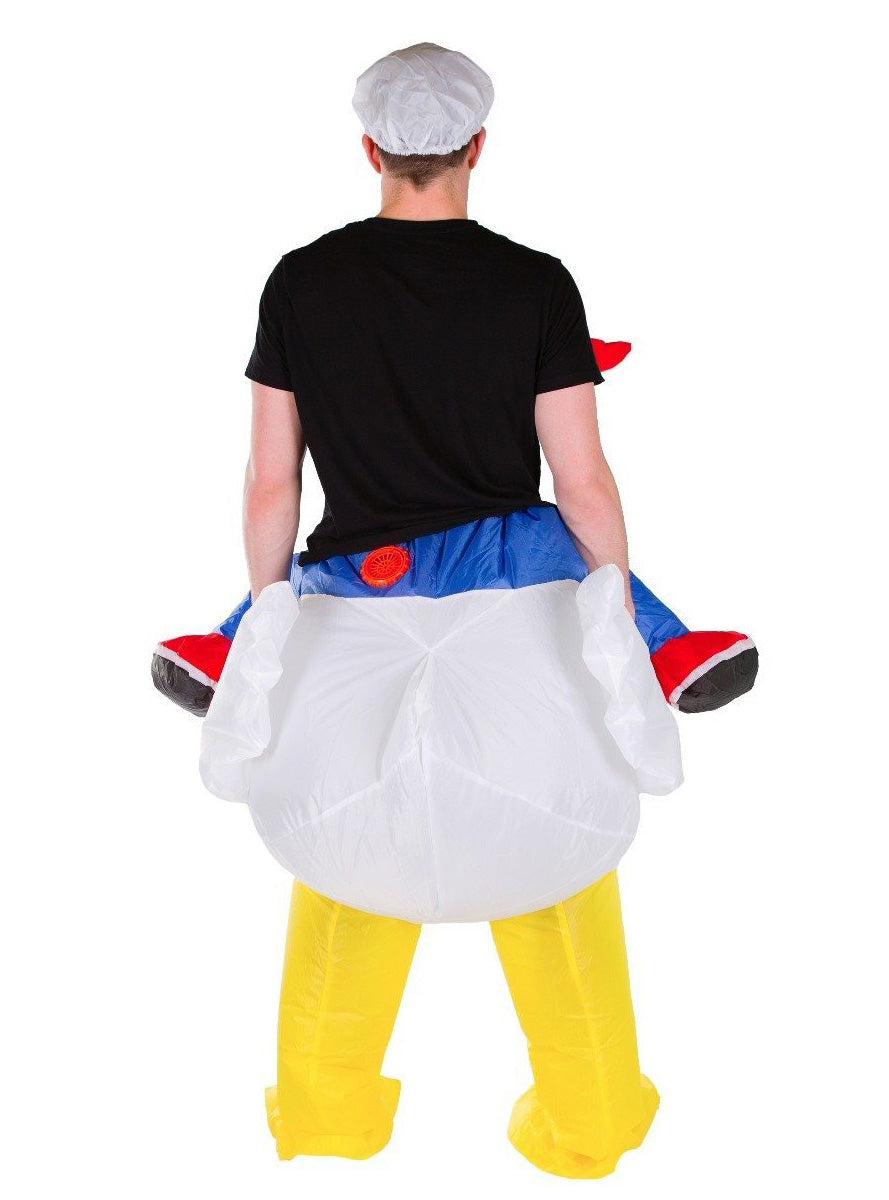 Inflatable Ride-On Chicken Adults Costume - Back Image