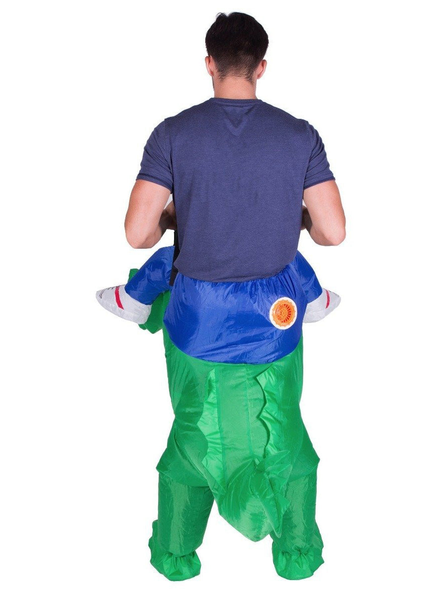 Inflatable Ride-On Crocodile Adults Costume - Back Image