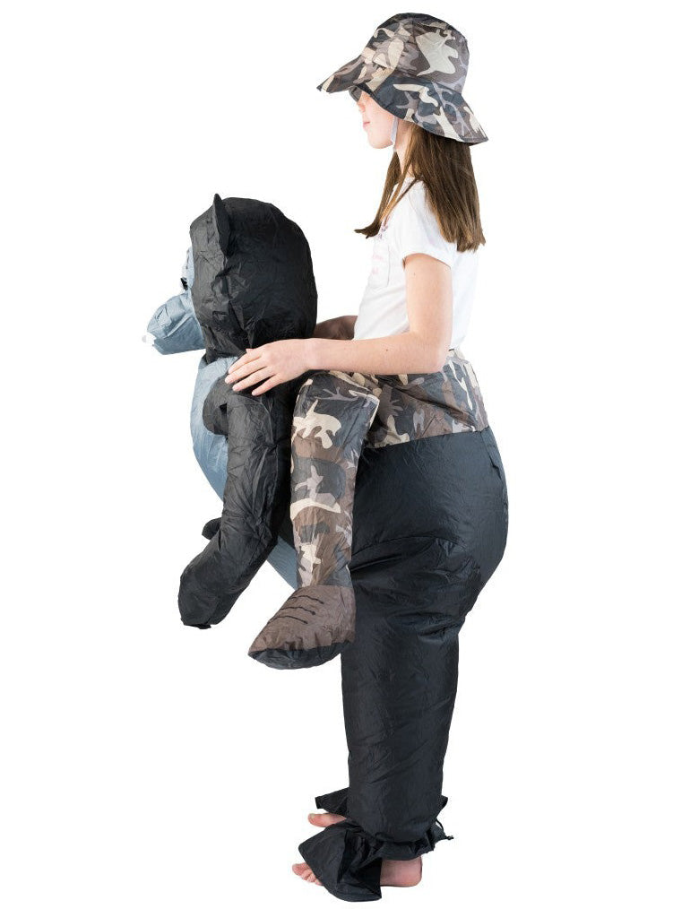 Inflatable Ride-On Gorilla Kids Costume - Side Image