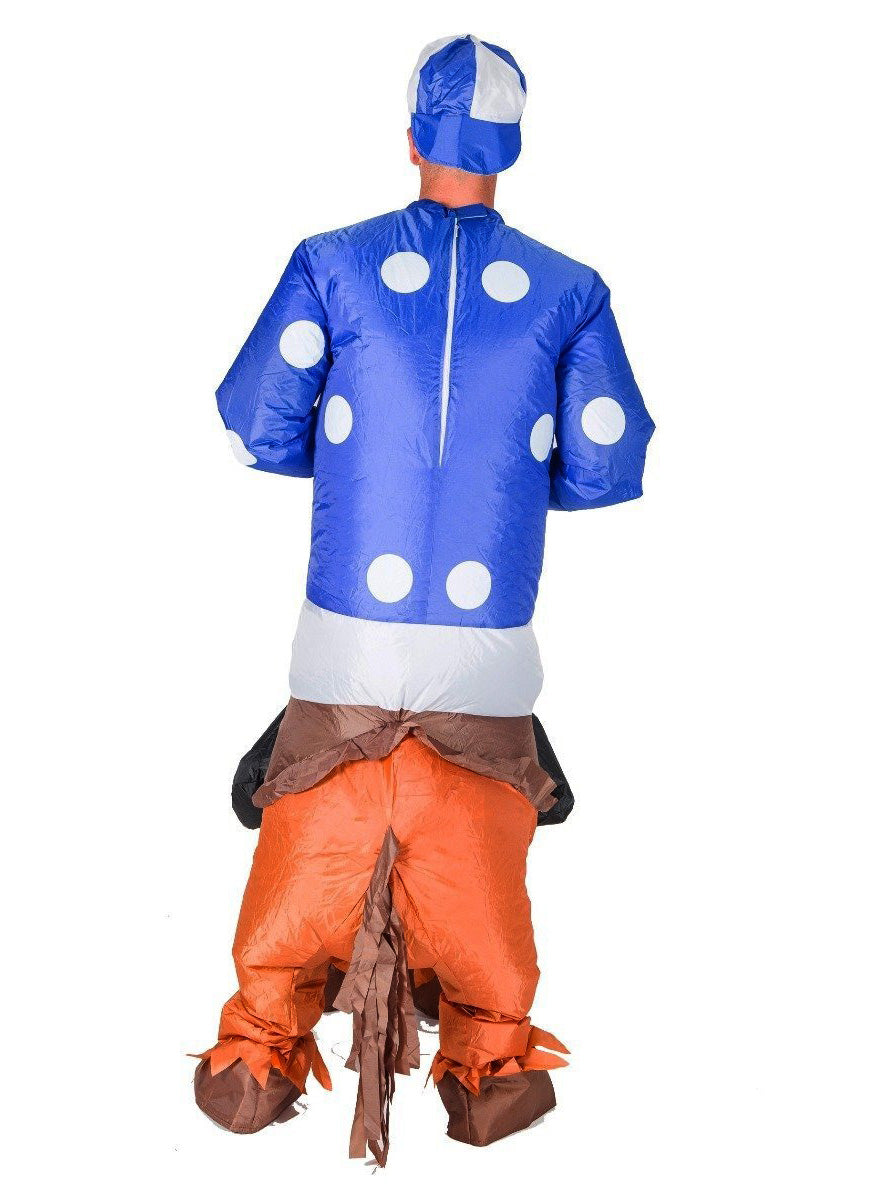 Inflatable Ride-On Jockey Adults Costume - Back Image