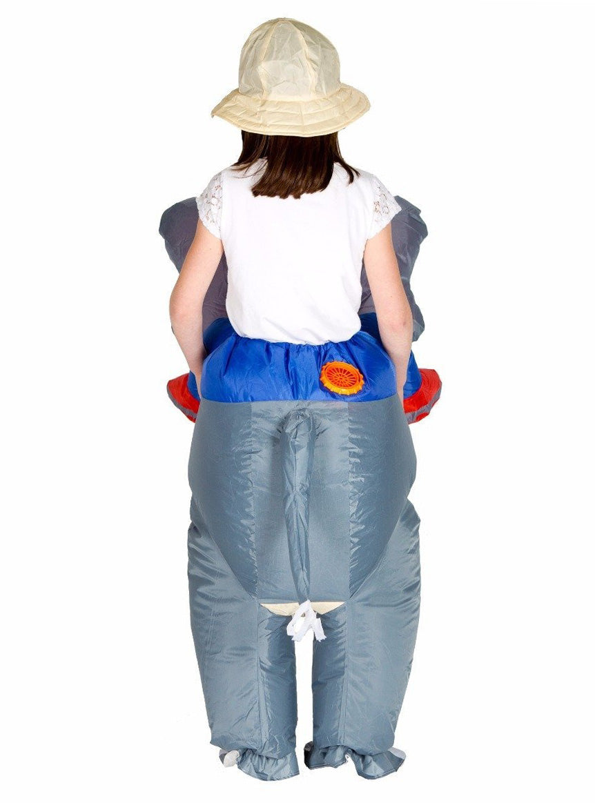Inflatable Ride-On Kids Elephant Costume - Back Image