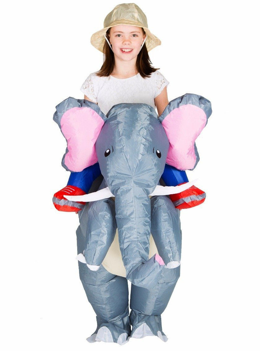 Inflatable Ride-On Kids Elephant Costume - Front Image